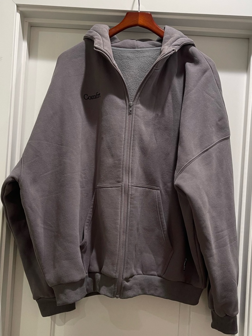Unisex CMFRT Full-Zip Hooded Jacket in Gray